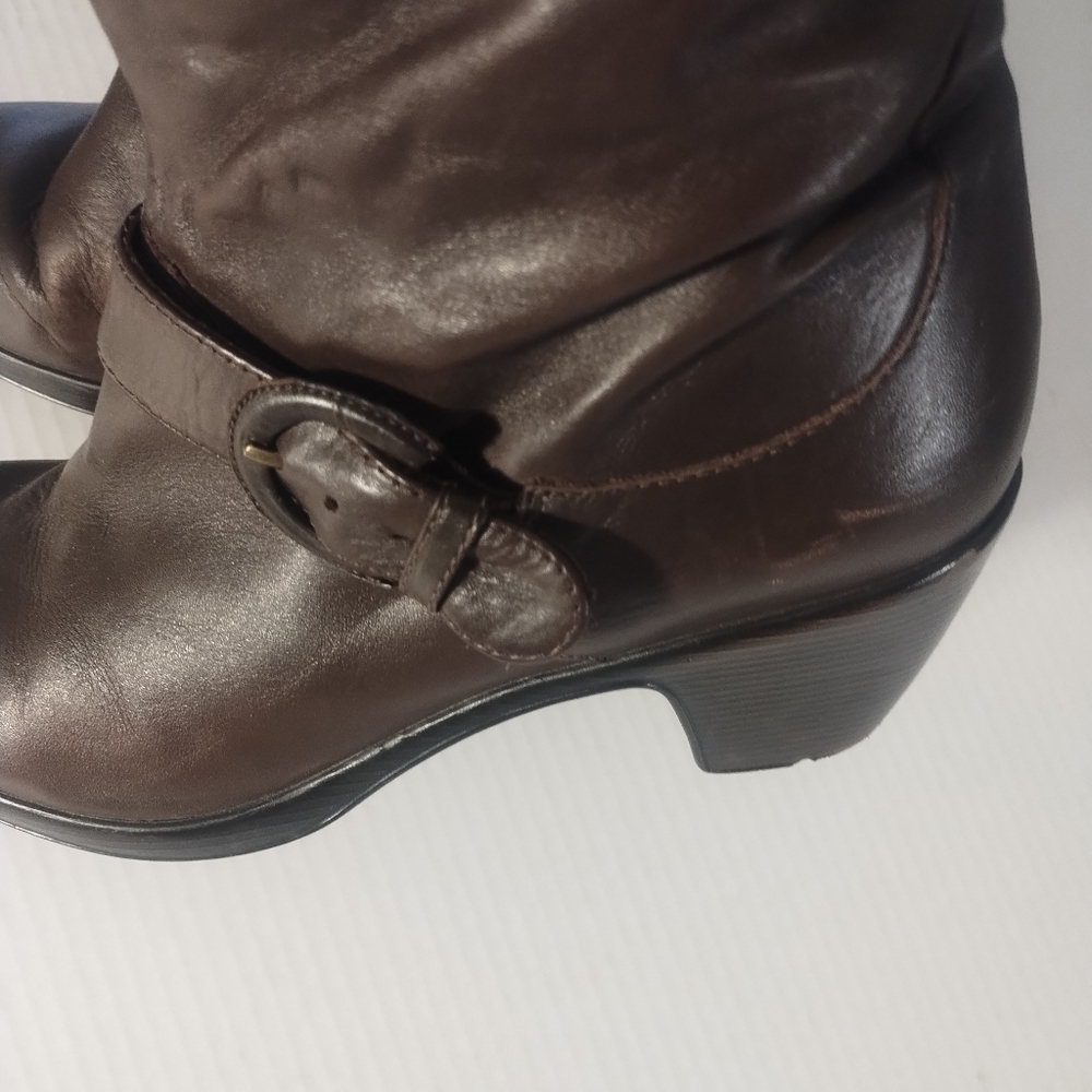 Dansko Elegant Brown Knee-High Women's Boots Size 43 2.5"Heel - Picture 8 of 8